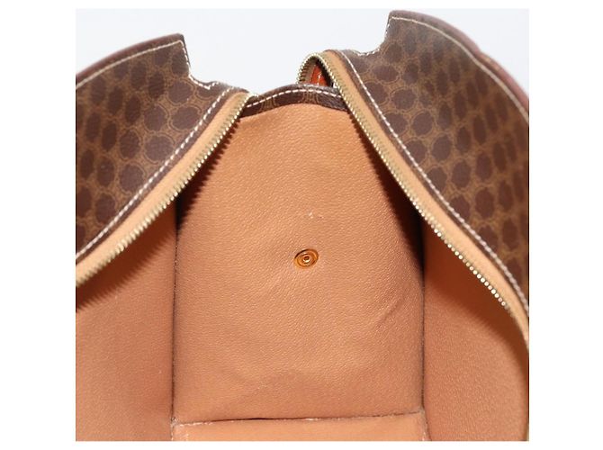 Céline Borsa CELINE Macadam Canvas PVC Pelle Marrone Oro Auth ep14779 D'oro - vista 23