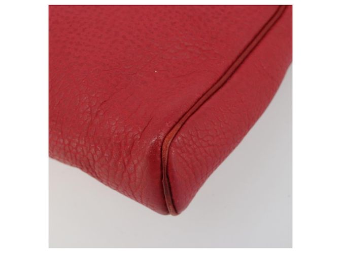 Borsa a tracolla Christian Dior in pelle rossa oro Auth ti3976 Rosso D'oro - vista 10