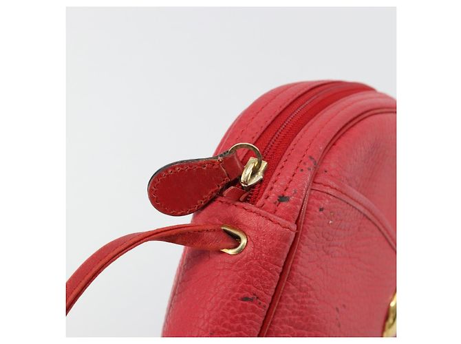 Borsa a tracolla Christian Dior in pelle rossa oro Auth ti3976 Rosso D'oro - vista 11