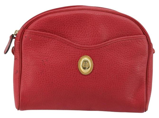 Borsa a tracolla Christian Dior in pelle rossa oro Auth ti3976 Rosso D'oro - vista 13