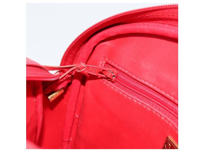 Borsa a tracolla Christian Dior in pelle rossa oro Auth ti3976 Rosso D'oro - vista 22