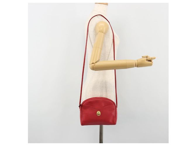 Borsa a tracolla Christian Dior in pelle rossa oro Auth ti3976 Rosso D'oro - vista 25