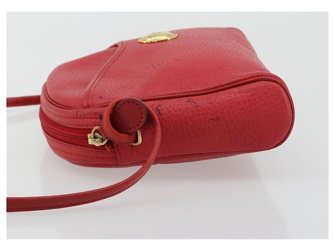 Borsa a tracolla Christian Dior in pelle rossa oro Auth ti3976 Rosso D'oro - vista 4