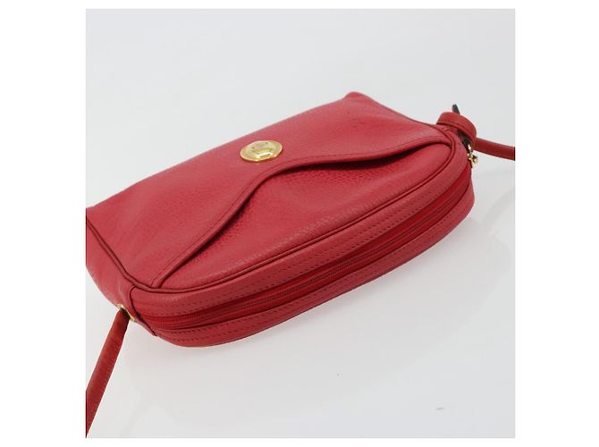 Borsa a tracolla Christian Dior in pelle rossa oro Auth ti3976 Rosso D'oro - vista 7