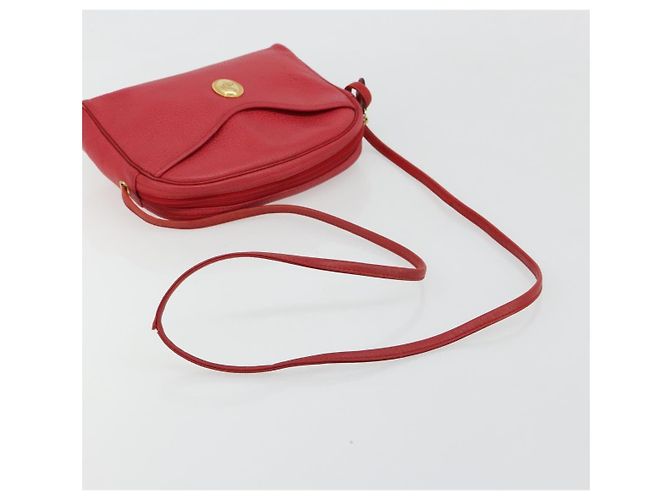 Borsa a tracolla Christian Dior in pelle rossa oro Auth ti3976 Rosso D'oro - vista 8