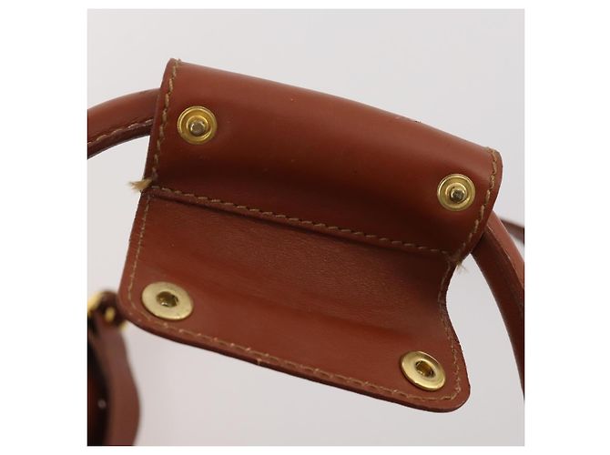 Pequin Borsa Boston FENDI Pecan Canvas PVC 2way Black Brown Auth 182068 Marrone Nero - vista 8