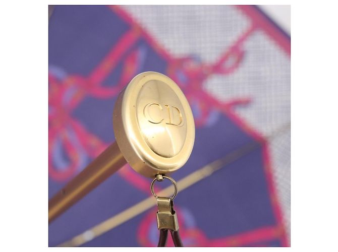 Christian Dior Folding Umbrella Polyester Made by Kanebo Navy Gold Auth 184397M Golden Navy blue - view 10