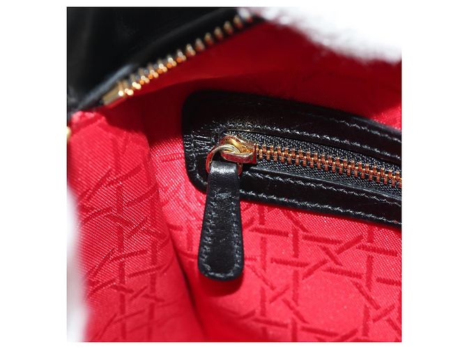 Borsa Christian Dior Lady Dior in pelle di agnello 2way Nera Oro Auth BA13408V Nero D'oro - vista 26