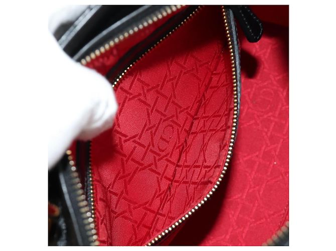 Borsa Christian Dior Lady Dior in pelle di agnello 2way Nera Oro Auth BA13408V Nero D'oro - vista 27