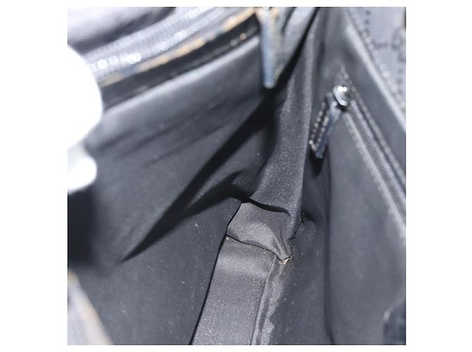 Borsa GUCCI GG Canvas Bamboo Nera Argento 002 1016 Auth ka4657 Nero - vista 18