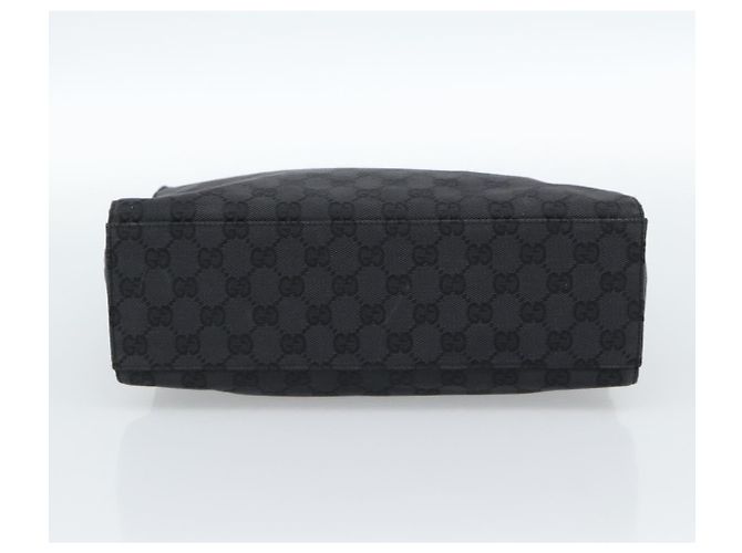 Borsa GUCCI GG Canvas Bamboo Nera Argento 002 1016 Auth ka4657 Nero - vista 5
