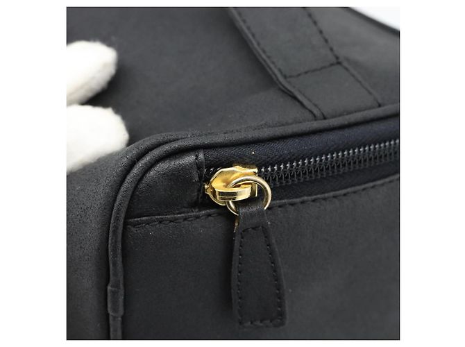 Borsa a Mano Gianni Versace Vanity Pelle Nera e Oro Auth bs35548 Nero D'oro - vista 10