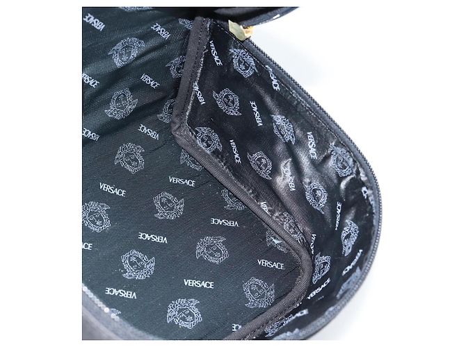Borsa a Mano Gianni Versace Vanity Pelle Nera e Oro Auth bs35548 Nero D'oro - vista 17