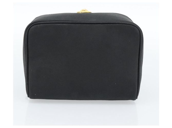 Borsa a Mano Gianni Versace Vanity Pelle Nera e Oro Auth bs35548 Nero D'oro - vista 5