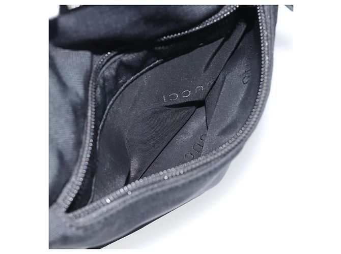 GUCCI Tote Bag Canvas Schwarz Silber 002 1075 Auth ti3969 - Ansicht 11