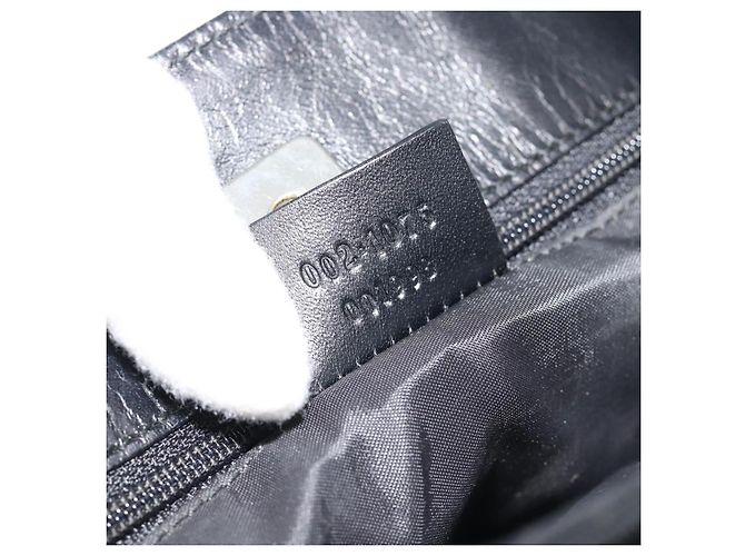 GUCCI Tote Bag Canvas Schwarz Silber 002 1075 Auth ti3969 - Ansicht 12