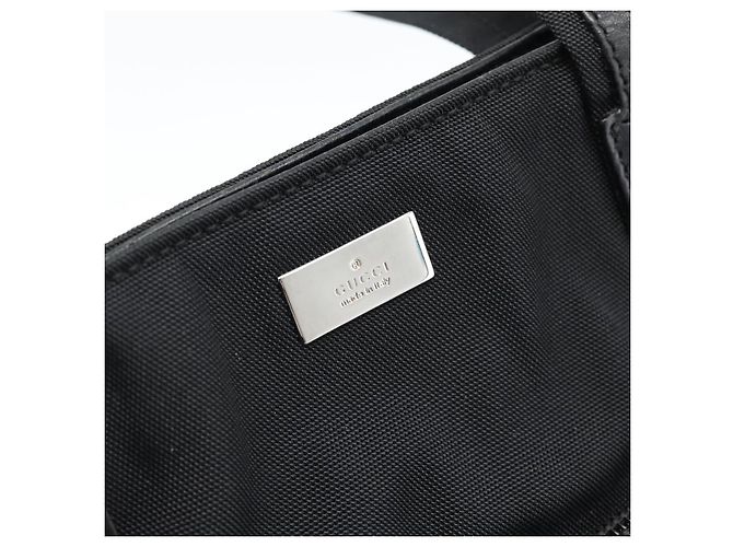 GUCCI Tote Bag Canvas Schwarz Silber 002 1075 Auth ti3969 - Ansicht 18