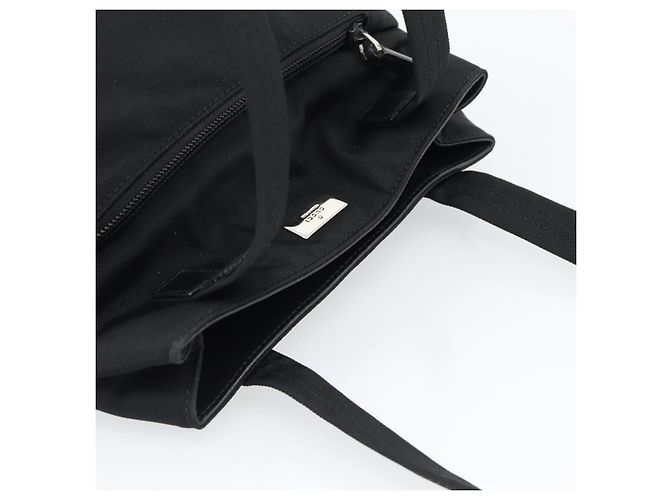 GUCCI Tote Bag Canvas Schwarz Silber 002 1075 Auth ti3969 - Ansicht 6