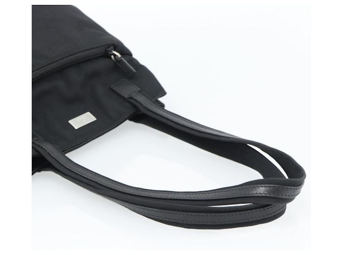 GUCCI Tote Bag Canvas Schwarz Silber 002 1075 Auth ti3969 - Ansicht 7