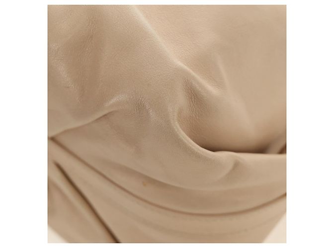 Bulgari Borsa BVLGARI Chandra in Pelle 2way Beige Gold Auth 184697A D'oro - vista 17