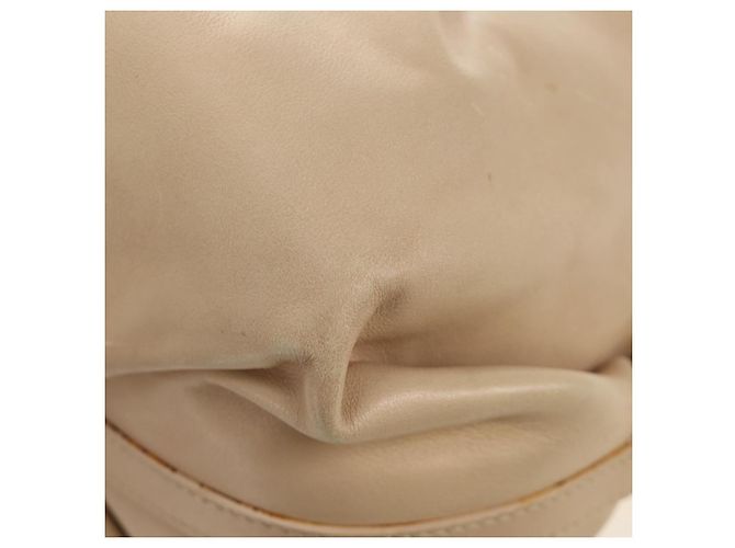 Bulgari Borsa BVLGARI Chandra in Pelle 2way Beige Gold Auth 184697A D'oro - vista 19
