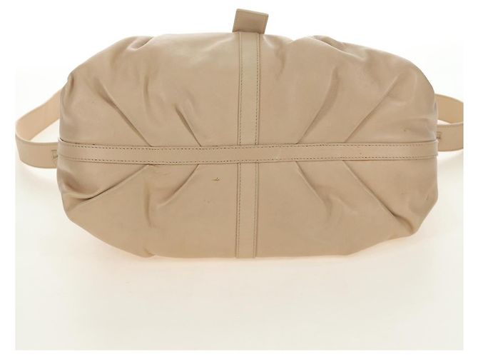 Bulgari Borsa BVLGARI Chandra in Pelle 2way Beige Gold Auth 184697A D'oro - vista 5