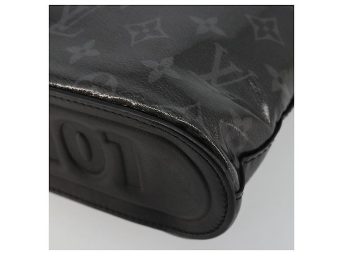 LOUIS VUITTON Monogram Eclipse Glaze Pochette Cosmos Black M63373 Auth BA13371 Nero - vista 15