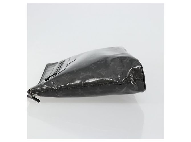 LOUIS VUITTON Monogram Eclipse Glaze Pochette Cosmos Black M63373 Auth BA13371 Nero - vista 4
