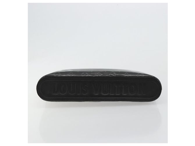LOUIS VUITTON Monogram Eclipse Glaze Pochette Cosmos Black M63373 Auth BA13371 Nero - vista 6
