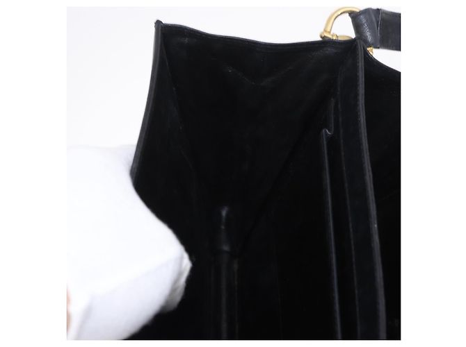 Céline Borsa a Spalla CELINE Horse Carriage in Pelle Nera e Oro Auth 185494 Nero D'oro - vista 21
