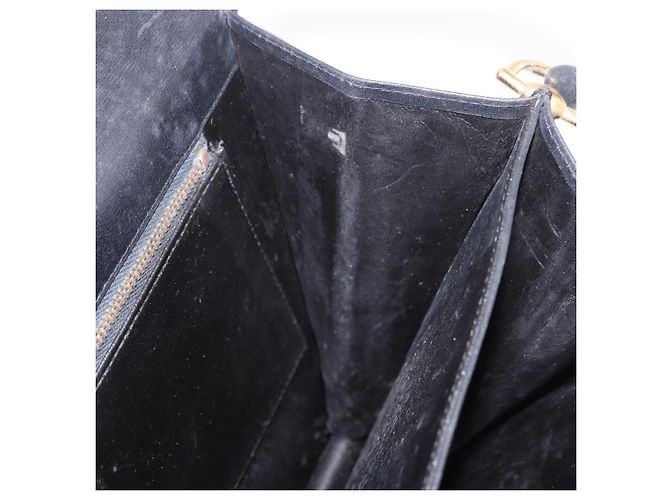 Céline Borsa a Spalla CELINE Horse Carriage in Pelle Nera e Oro Auth 185494 Nero D'oro - vista 23