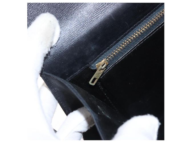 Céline Borsa a Spalla CELINE Horse Carriage in Pelle Nera e Oro Auth 185494 Nero D'oro - vista 24