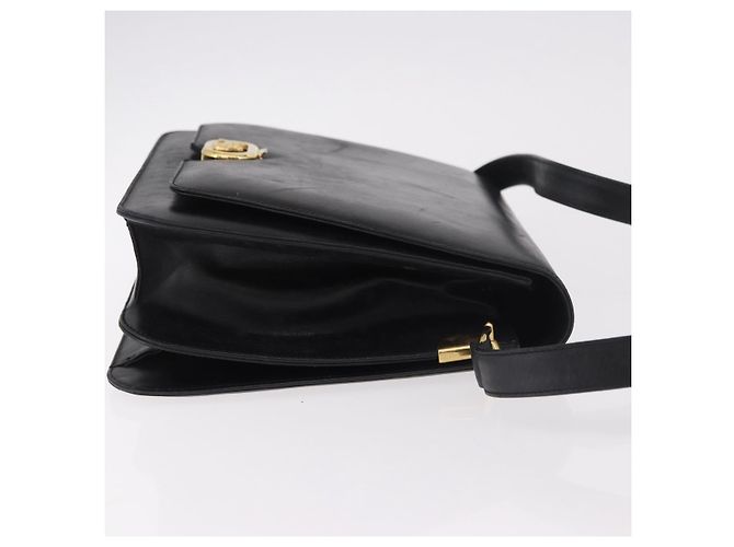 Céline Borsa a Spalla CELINE Horse Carriage in Pelle Nera e Oro Auth 185494 Nero D'oro - vista 3