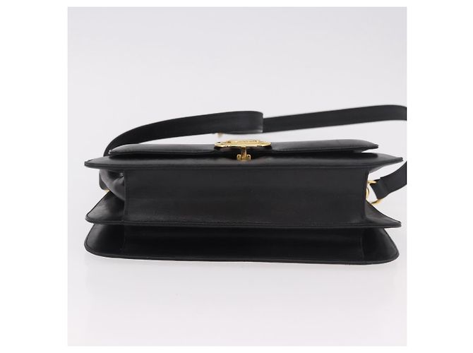 Céline Borsa a Spalla CELINE Horse Carriage in Pelle Nera e Oro Auth 185494 Nero D'oro - vista 5