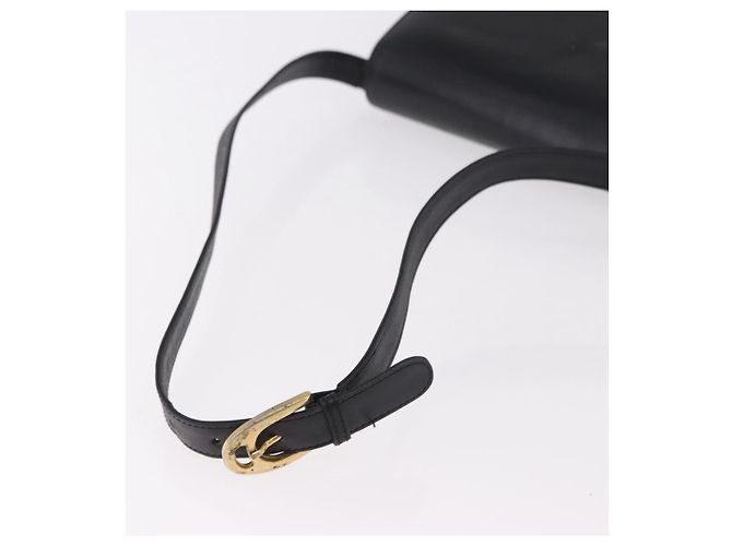 Céline Borsa a Spalla CELINE Horse Carriage in Pelle Nera e Oro Auth 185494 Nero D'oro - vista 7
