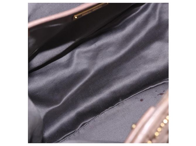 Borsa Miu Miu Matelasse in pelle 2way Beige Gold Auth 185023 D'oro - vista 11