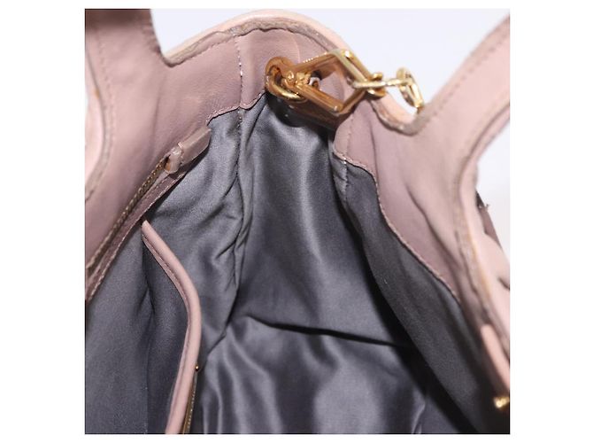 Borsa Miu Miu Matelasse in pelle 2way Beige Gold Auth 185023 D'oro - vista 22