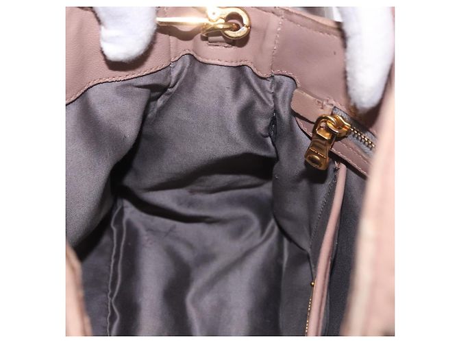 Borsa Miu Miu Matelasse in pelle 2way Beige Gold Auth 185023 D'oro - vista 23