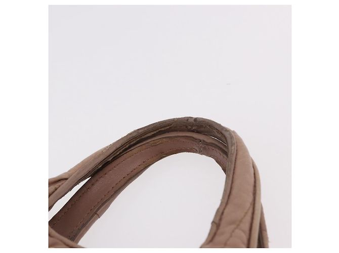 Borsa Miu Miu Matelasse in pelle 2way Beige Gold Auth 185023 D'oro - vista 9