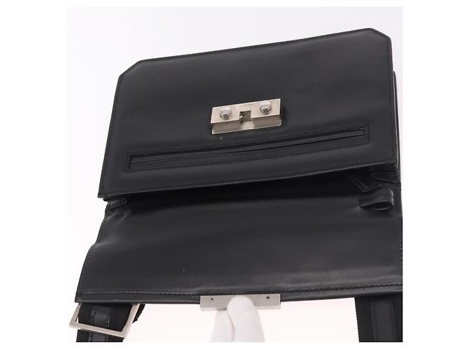 Borsa a tracolla Salvatore Ferragamo in pelle nera e argento Auth bs35511 Nero - vista 10
