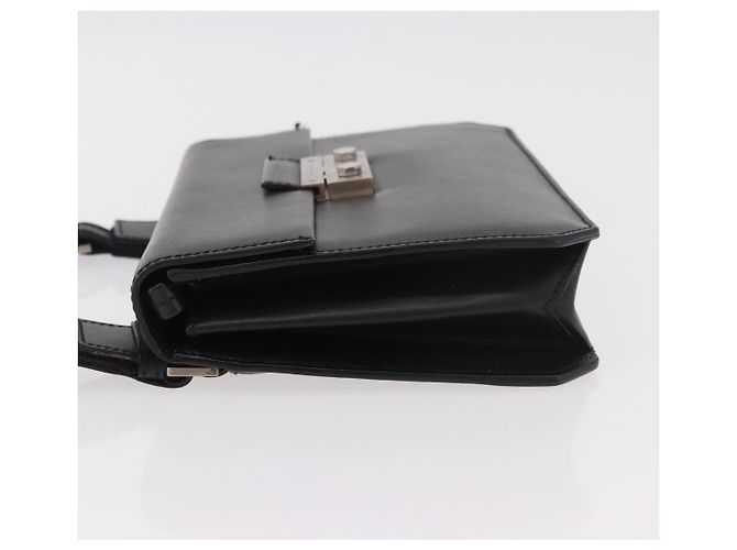 Borsa a tracolla Salvatore Ferragamo in pelle nera e argento Auth bs35511 Nero - vista 4