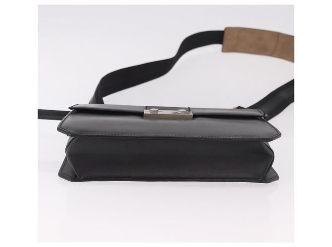 Borsa a tracolla Salvatore Ferragamo in pelle nera e argento Auth bs35511 Nero - vista 5