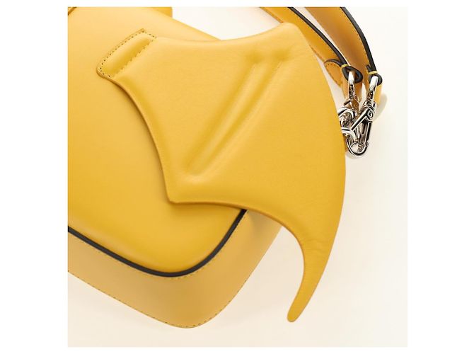 FENDI Dragonite FENDIxFRGMTxPOKMON Mamma Baguette Bag Leather Auth 167404SM Argento Giallo - vista 20