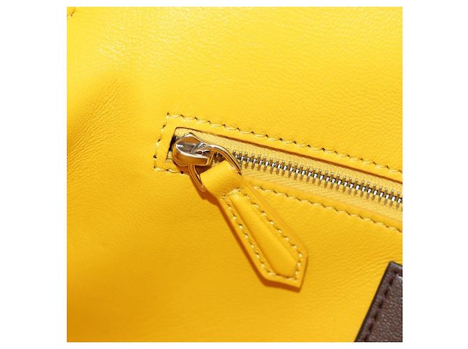 FENDI Dragonite FENDIxFRGMTxPOKMON Mamma Baguette Bag Leather Auth 167404SM Argento Giallo - vista 31