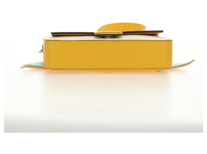 FENDI Dragonite FENDIxFRGMTxPOKMON Mamma Baguette Bag Leather Auth 167404SM Argento Giallo - vista 5