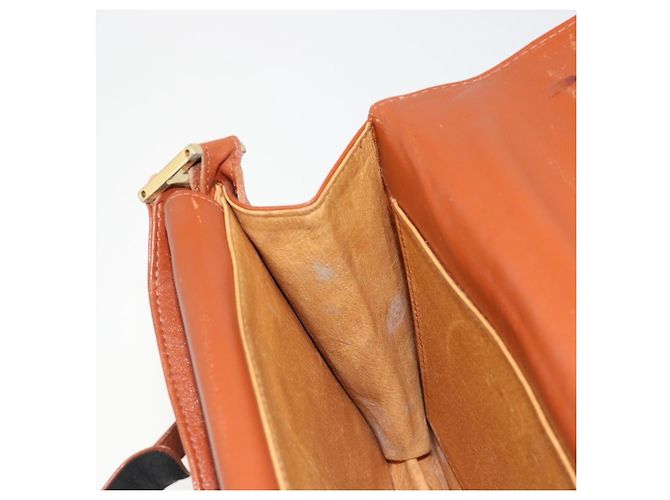 Borsa a Spalla MCM Vicetos Logogram PVC Pelle Marrone Oro Auth 184502 D'oro - vista 18