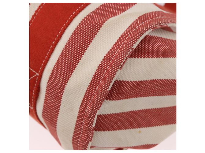 Hermès Borsa HERMES Cannes in tela rosso argento 184181A - vista 16