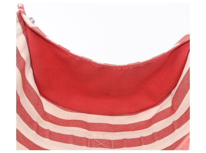 Hermès Borsa HERMES Cannes in tela rosso argento 184181A - vista 19