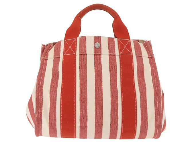 Hermès Borsa HERMES Cannes in tela rosso argento 184181A - vista 2