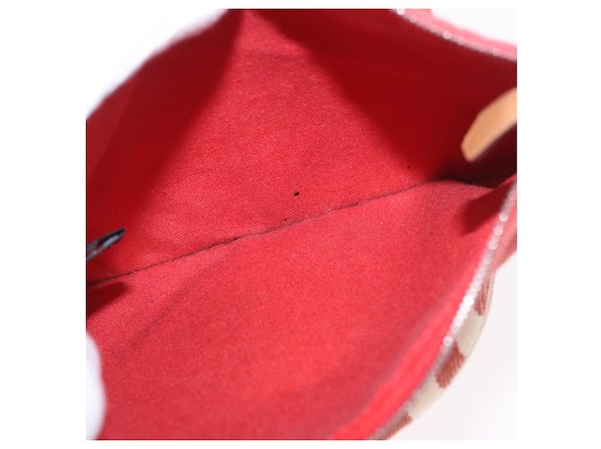 Hermès Borsa HERMES Cannes in tela rosso argento 184181A - vista 23